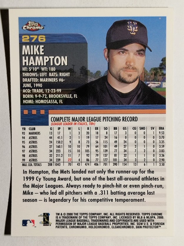 2000 Topps Chrome #276 Mike Hampton