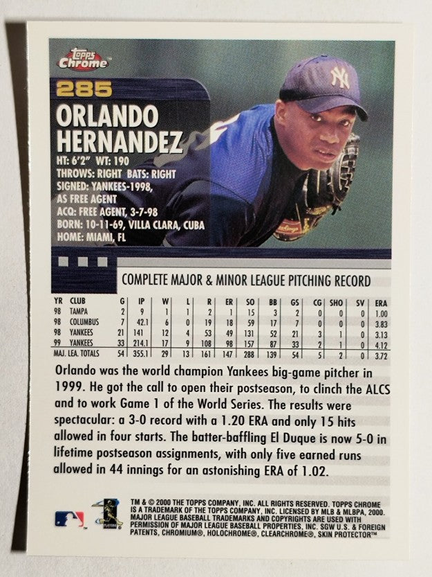 2000 Topps Chrome #285 Orlando Hernandez