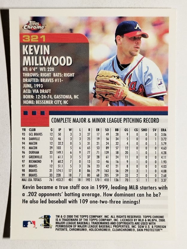 2000 Topps Chrome #321 Kevin Millwood