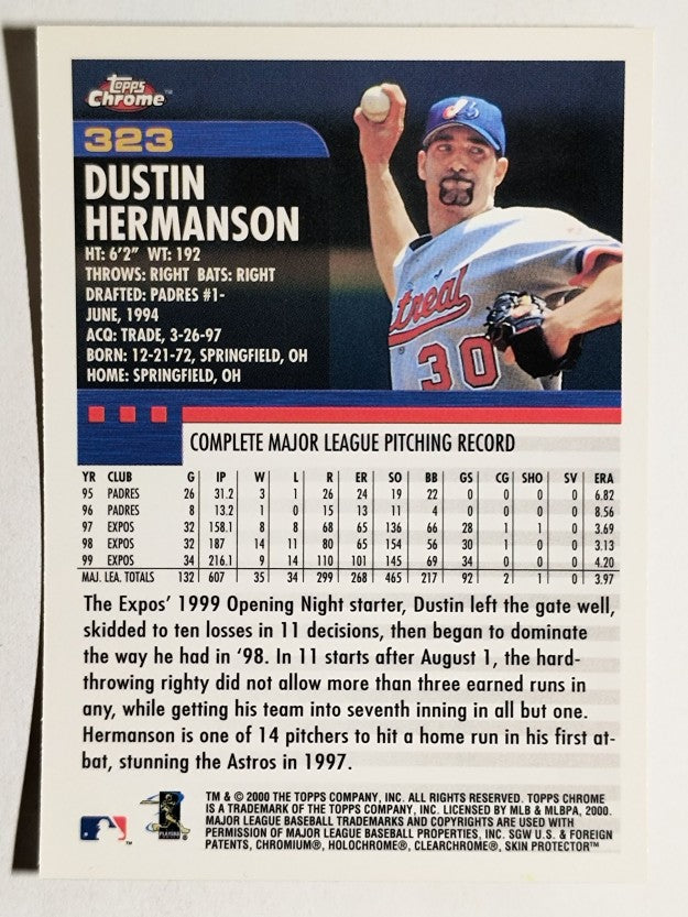 2000 Topps Chrome #323 Dustin Hermanson