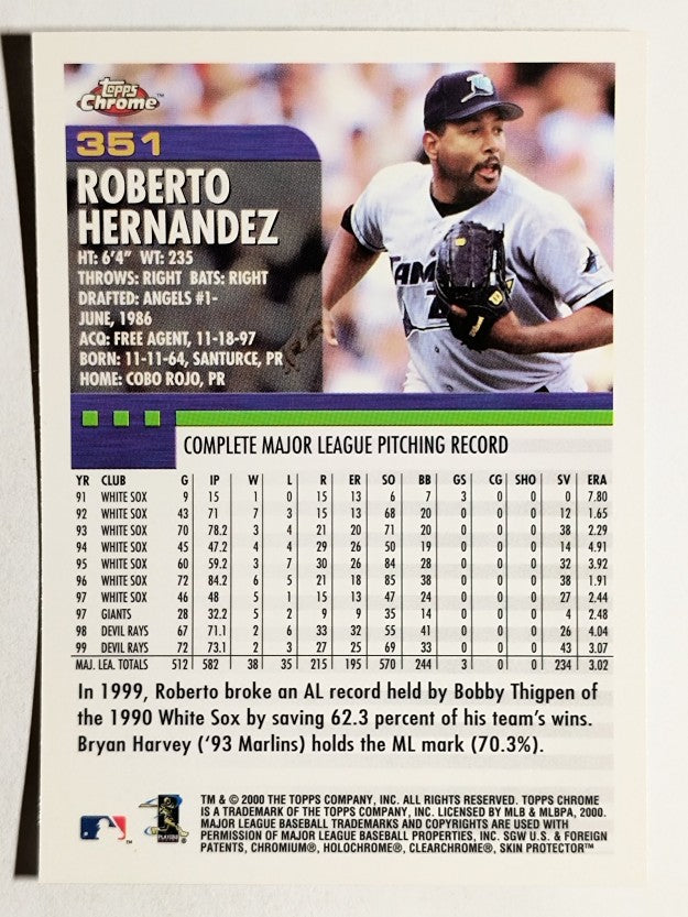 2000 Topps Chrome #351 Roberto Hernandez