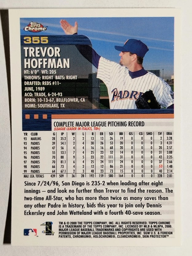 2000 Topps Chrome #355 Trevor Hoffman