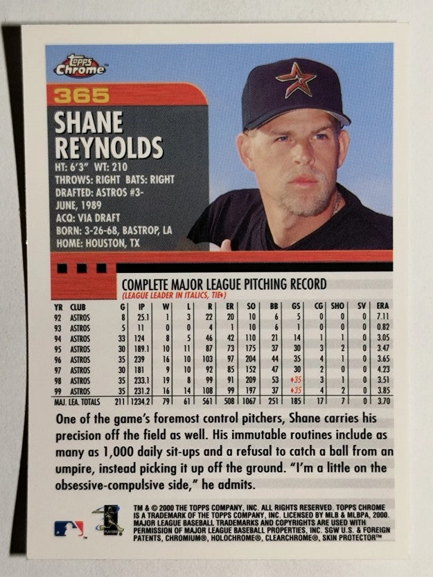 2000 Topps Chrome #365 Shane Reynolds