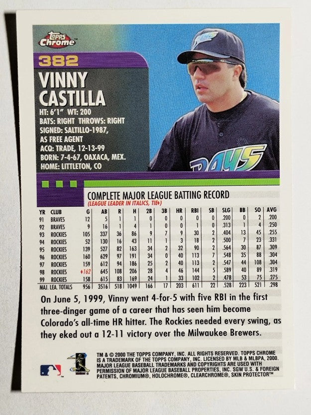 2000 Topps Chrome #382 Vinny Castilla