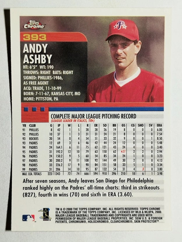 2000 Topps Chrome #393 Andy Ashby