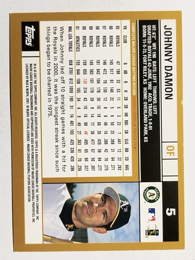 2002 Topps #5 Johnny Damon