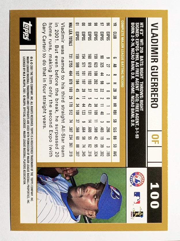 2002 Topps #100 Vladimir Guerrero