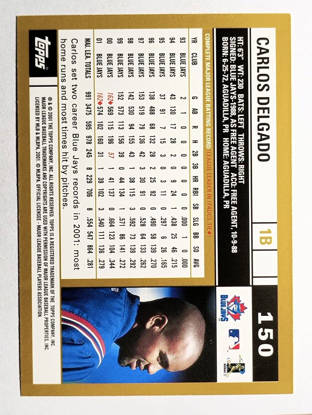 2002 Topps #150 Carlos Delgado