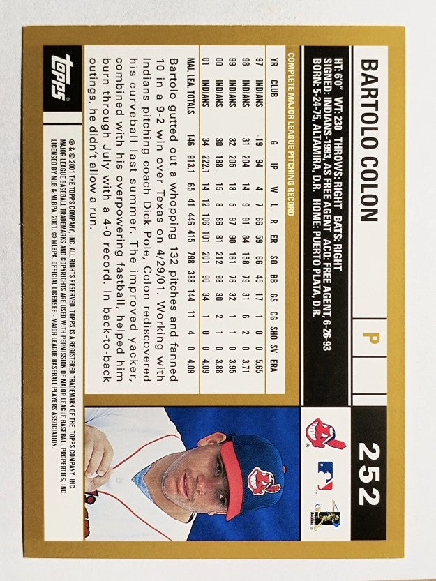 2002 Topps #252 Bartolo Colon