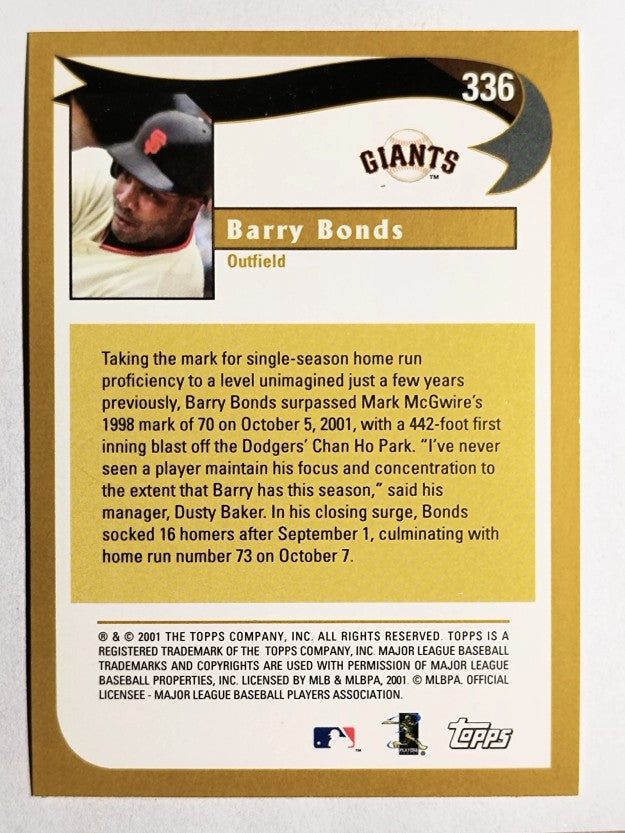 2002 Topps #336 Barry Bonds HL
