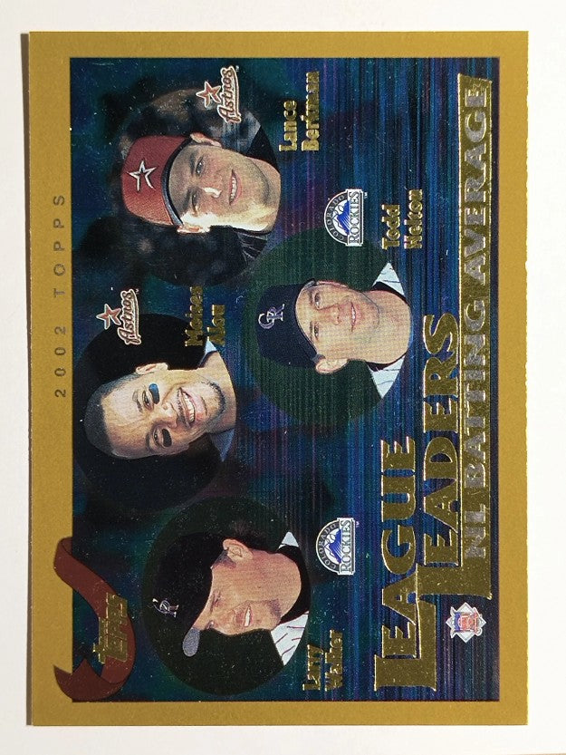 2002 Topps #343 Larry Walker/Todd Helton/Moises Alou/Lance Berkman LL
