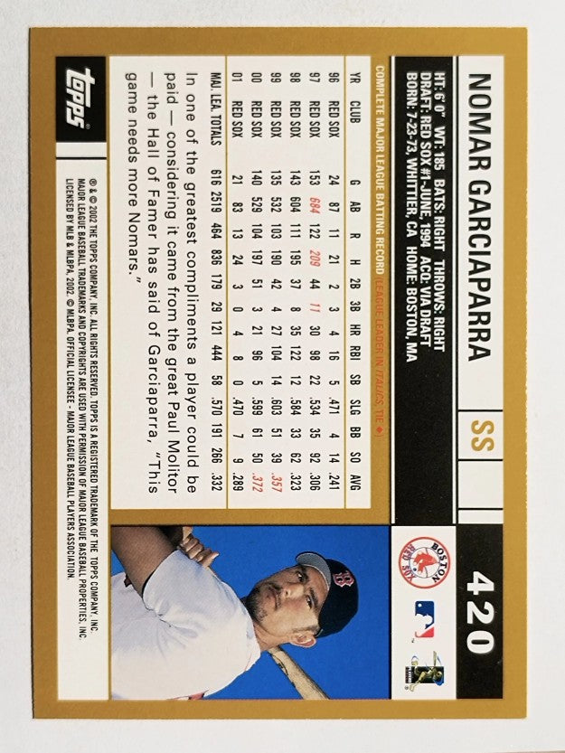 2002 Topps #420 Nomar Garciaparra