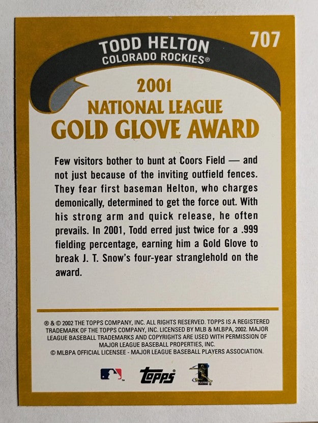 2002 Topps #707 Todd Helton GG