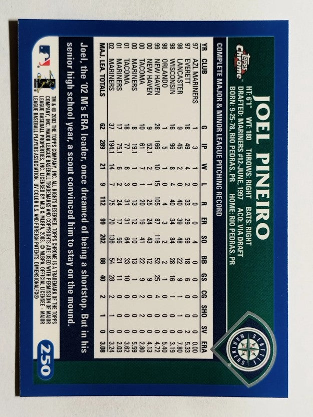 2003 Topps Chrome #250 Joel Pineiro