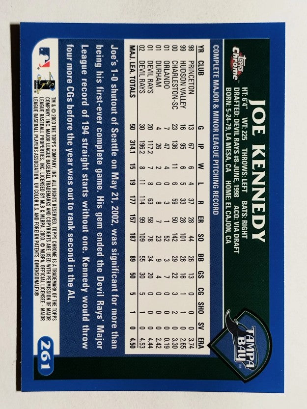 2003 Topps Chrome #261 Joe Kennedy
