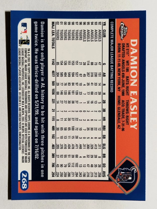 2003 Topps Chrome #268 Damion Easley