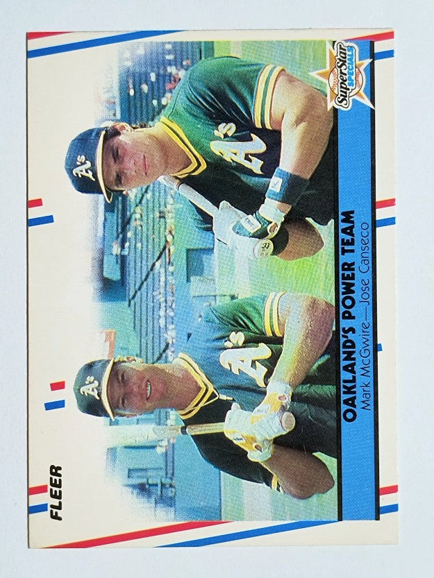 1988 Fleer #624 Mark McGwire/Jose Canseco