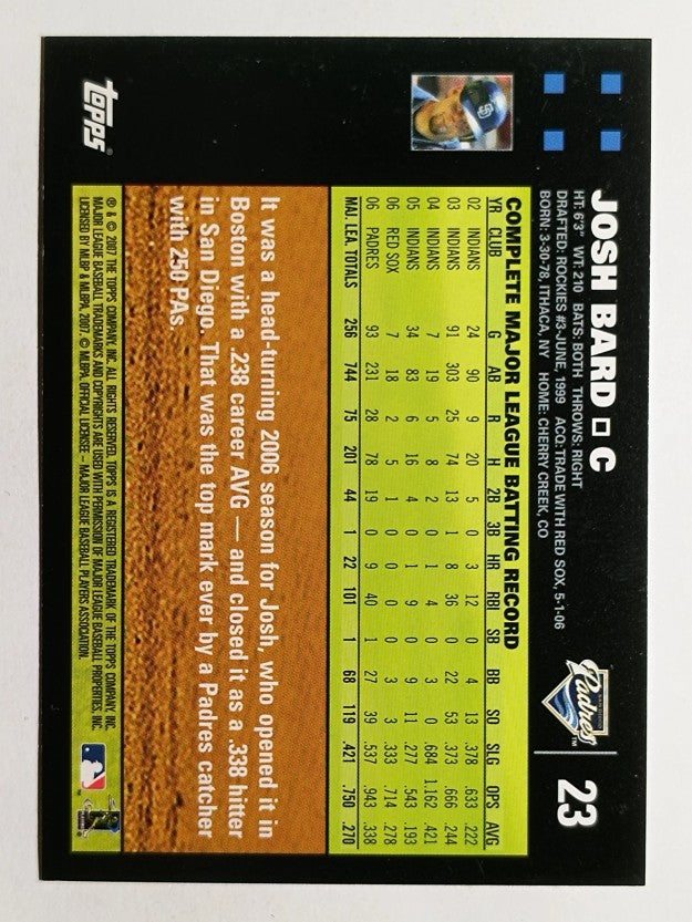 2007 Topps #23 Josh Bard