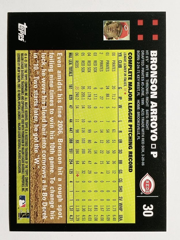 2007 Topps #30 Bronson Arroyo