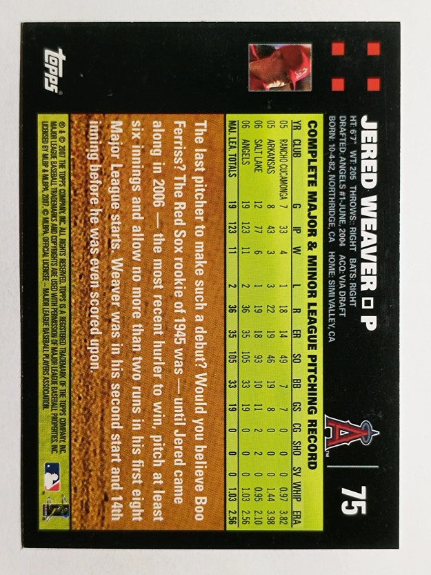 2007 Topps #75 Jered Weaver