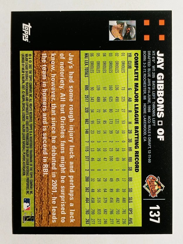 2007 Topps #137 Jay Gibbons