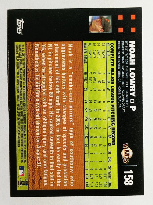 2007 Topps #158 Noah Lowry