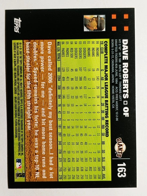 2007 Topps #163 Dave Roberts