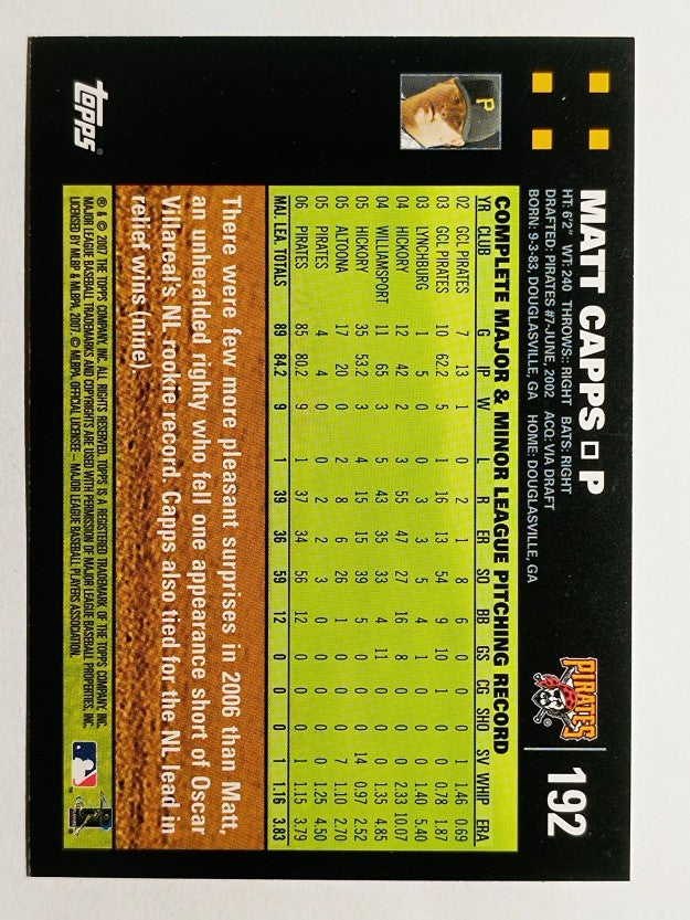 2007 Topps #192 Matt Capps