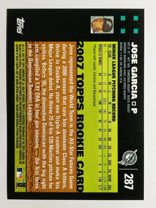 2007 Topps #287 Jose Garcia RC