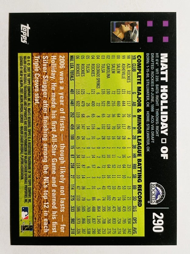 2007 Topps #290 Matt Holliday