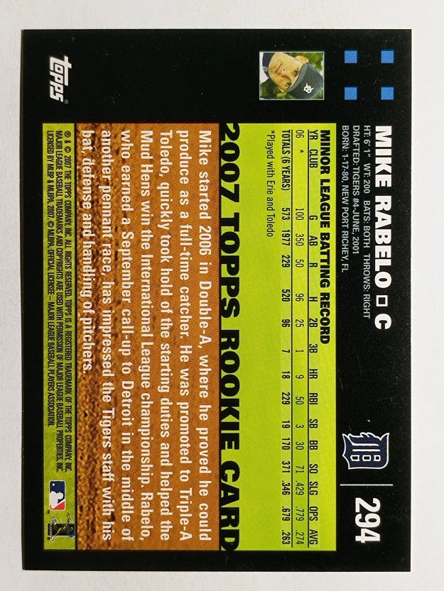 2007 Topps #294 Mike Rabelo RC