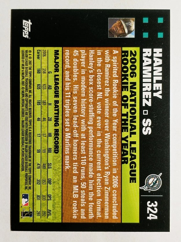 2007 Topps #324 Hanley Ramirez ROY