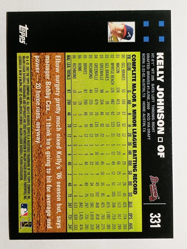 2007 Topps #331 Kelly Johnson