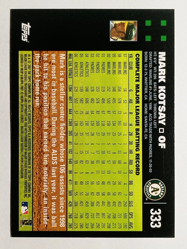 2007 Topps #333 Mark Kotsay
