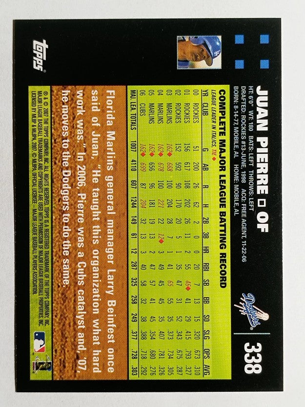 2007 Topps #338 Juan Pierre