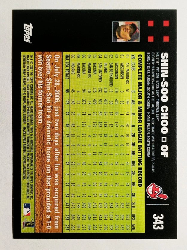 2007 Topps #343 Shin-Soo Choo