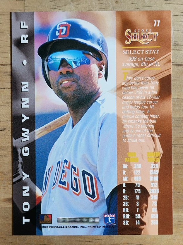 1994 Select #77 Tony Gwynn
