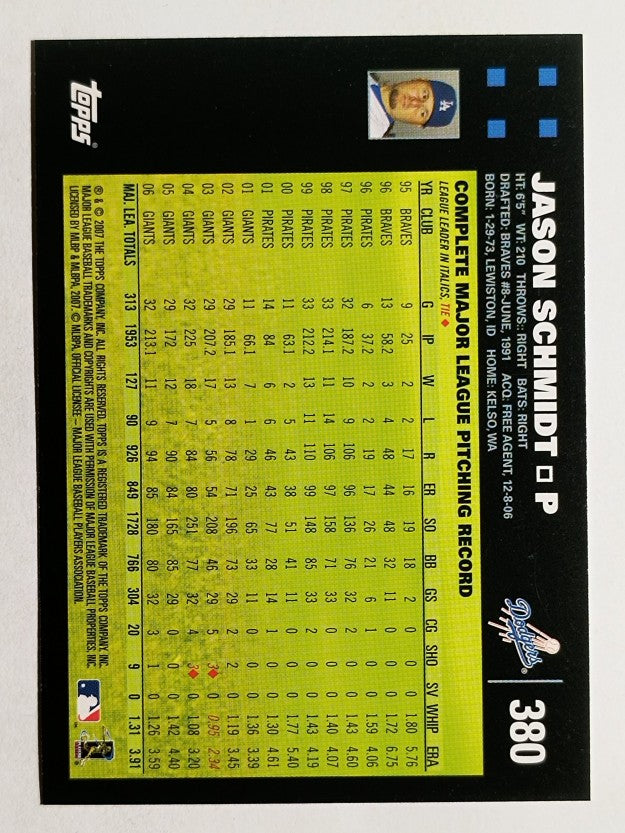 2007 Topps #380 Jason Schmidt