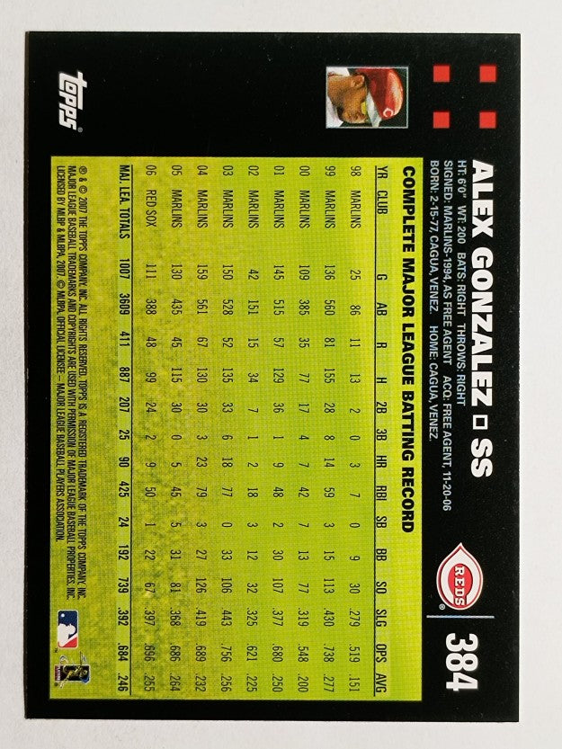 2007 Topps #384 Alex Gonzalez