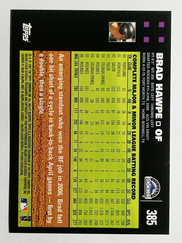 2007 Topps #385 Brad Hawpe