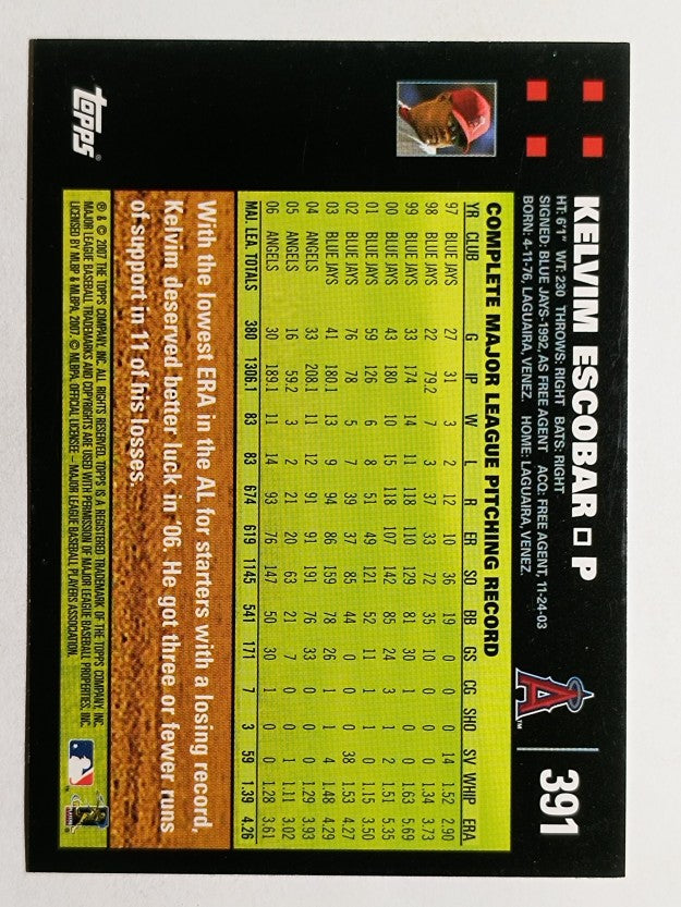 2007 Topps #391 Kelvim Escobar