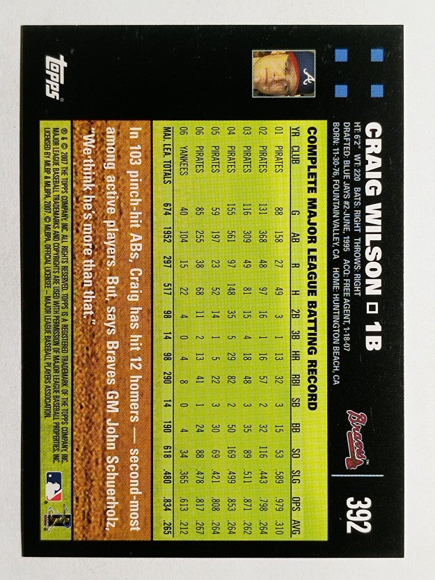 2007 Topps #392 Craig Wilson