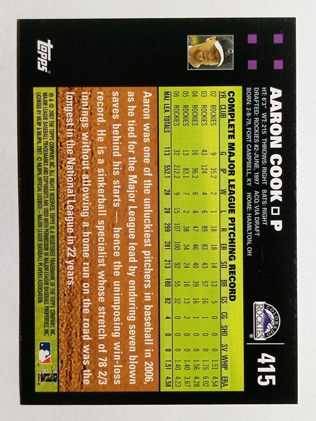 2007 Topps #415 Aaron Cook