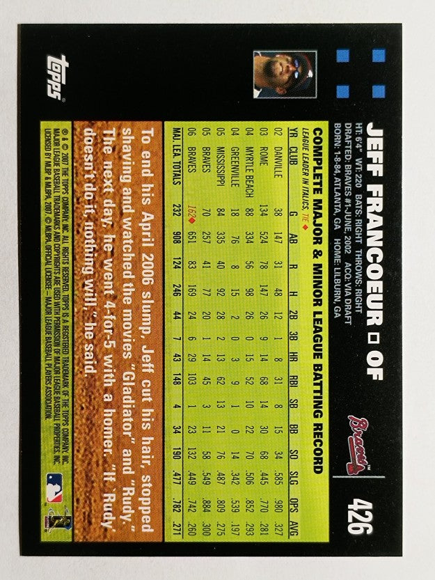 2007 Topps #426 Jeff Francoeur