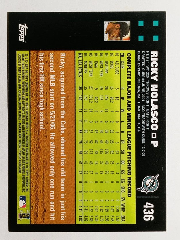 2007 Topps #436 Ricky Nolasco