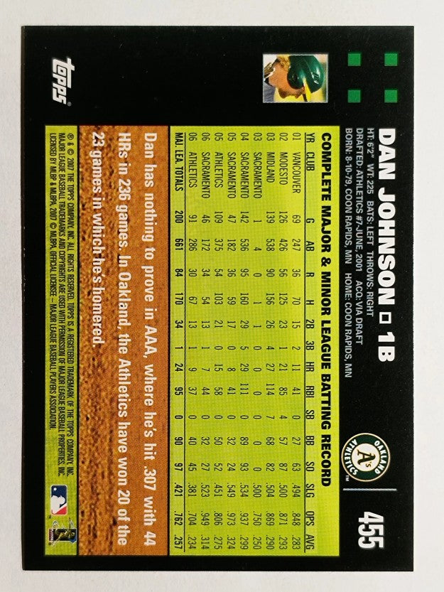2007 Topps #455 Dan Johnson