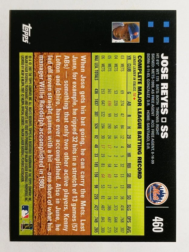 2007 Topps #460 Jose Reyes