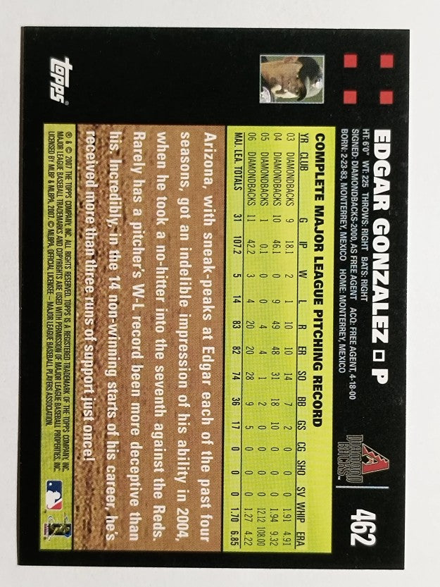 2007 Topps #462 Edgar Gonzalez