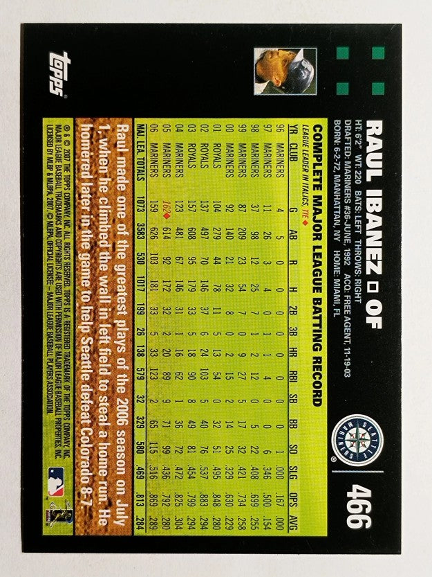 2007 Topps #466 Raul Ibanez
