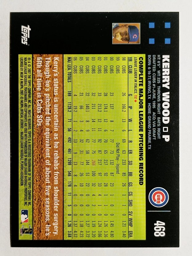 2007 Topps #468 Kerry Wood